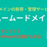 ムームードメインでドメイン取得しロリポップ！でWordPressを公開する方法を説明！